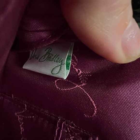 VERA BRADLEY Frill Front Row Bi Fold Wallet in Plum Petal *RETIRED PRINT* Purple - Picture 6 of 7